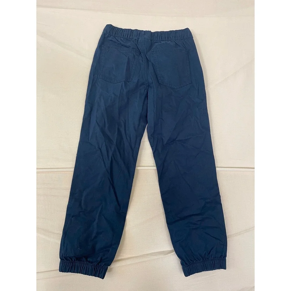 Cat & Jack Boys Navy Blue Stretch Jogger Pants Reinforced Knee Size 8